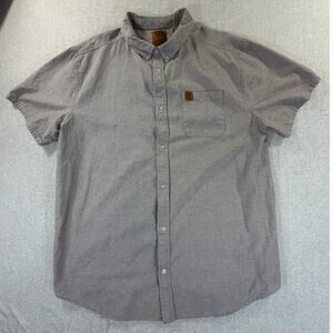 Monster Men's Brown XL Java Monster Short Sleeve Button Front Shirt Casual Fit